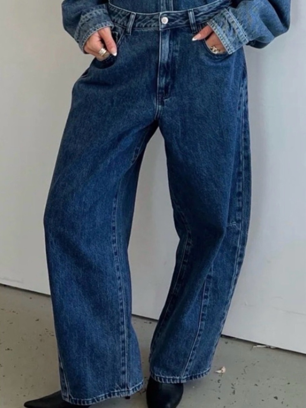 Barrel leg We wore what Dark Blue Women's Jeans